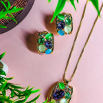 Multicolor Gemstone Set (Green–Blue–Violet tones)