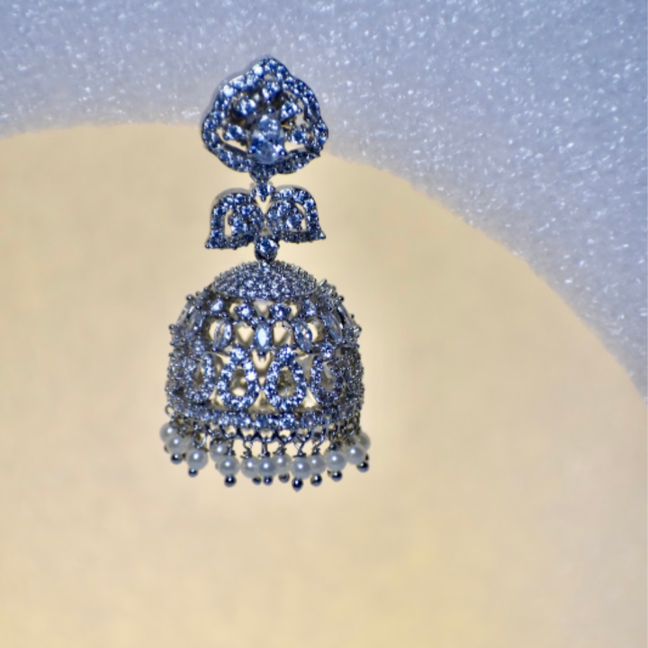 Silver Jhumka Earrings