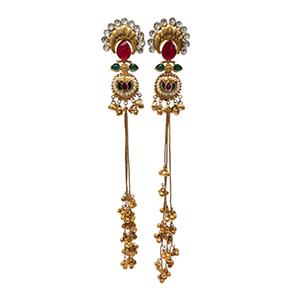 Temple-Inspired Long Earrings