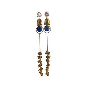 Royal Sapphire Tassel Earrings