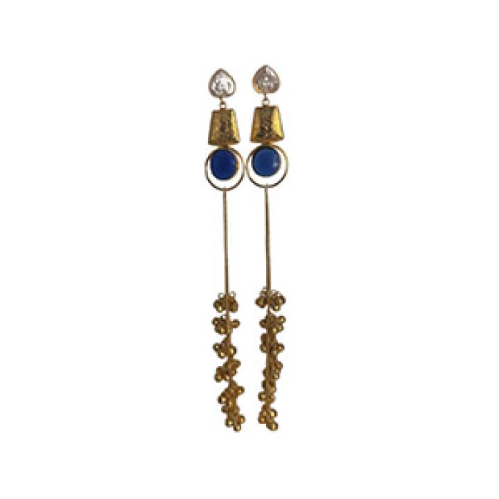 Royal Sapphire Tassel Earrings