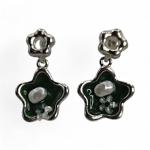 Silver Floral Drop Earrings