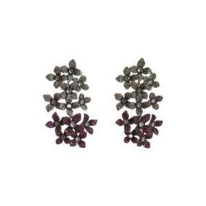 Floral Cluster Drop Earrings