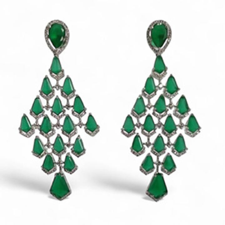 Emerald Chandelier Earrings