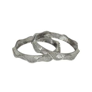 Silver Wave Bangles