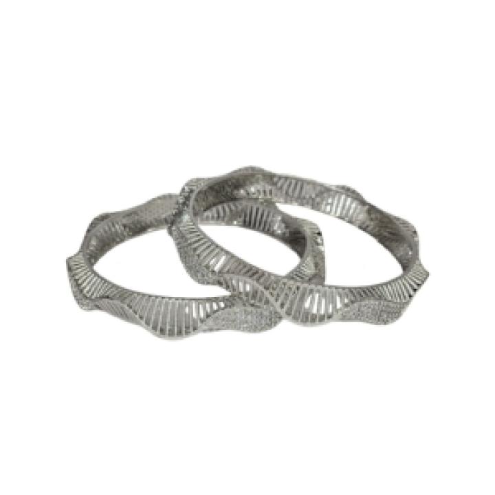 Silver Wave Bangles