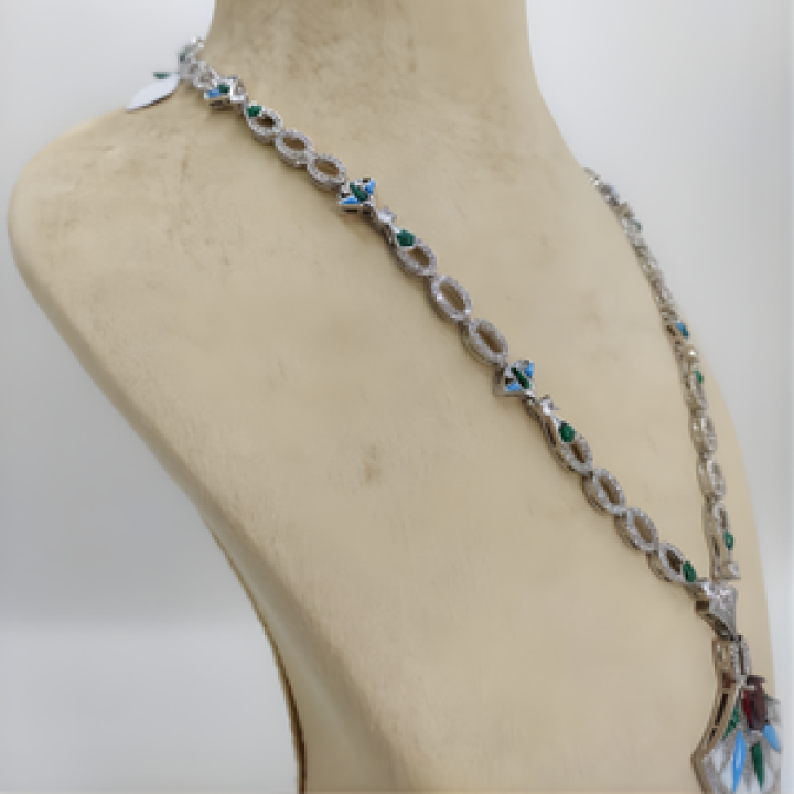 Peacock Radiance Necklace Set