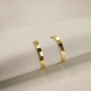 Classic Hex-Cut Gold Bangles