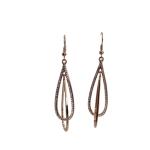 Rose Gold Radiant Teardrop Loop Earrings