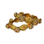 Kundan and Ruby Gold Bangles