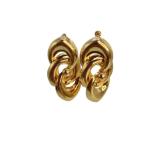 Golden Swirl Luxe Hoop Earrings