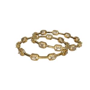 Crystal Grace Gold Bangles