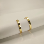 Classic Hex-Cut Gold Bangles