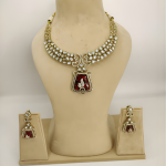 Royal Ruby Heritage Polki Necklace Set