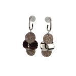 Silver Chic Textured Dual-Drop Earrings