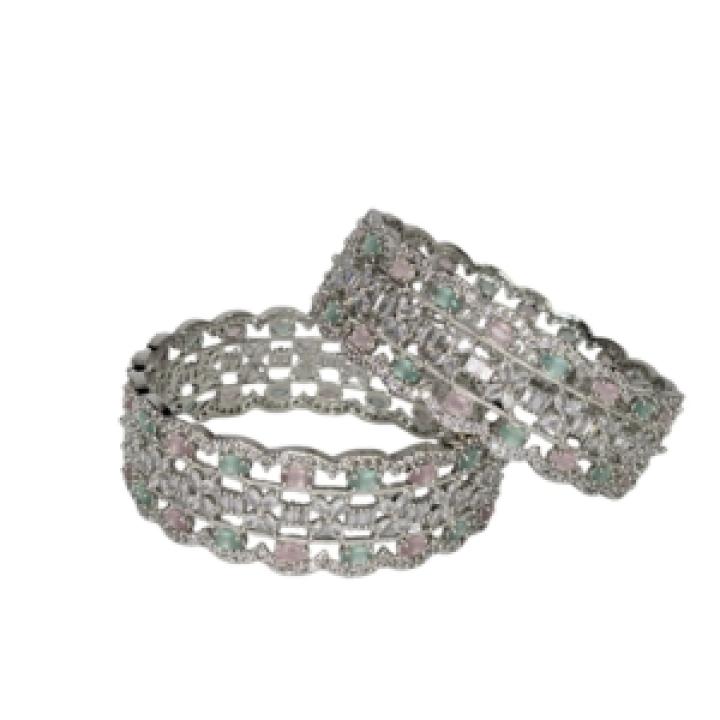 Pastel Dream Silver Bangles