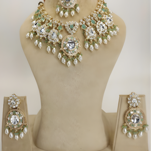 Imperial Emerald Kundan Necklace Set