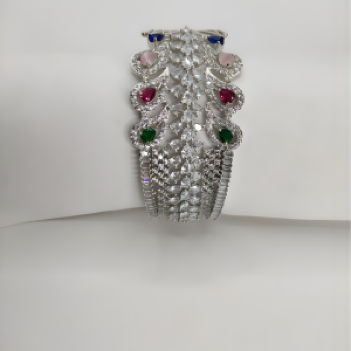 Regal Multicolor Blossom Diamond Bracelet