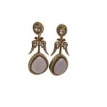 Blush Pearl Antique Drop Earrings