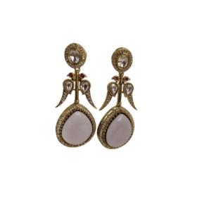 Blush Pearl Antique Drop Earrings