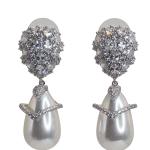 Luxury Pearl and Diamond Drop Earrings
