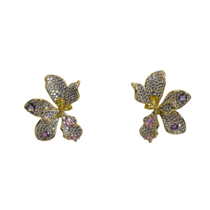 Colorful Butterfly-Inspired Diamond Earrings