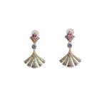 Elegant Fan-Inspired Diamond Earrings
