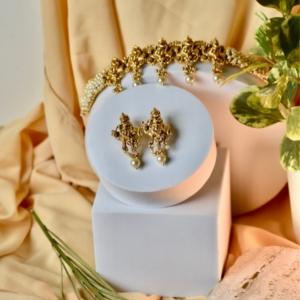 Golden Blossom Necklace Set