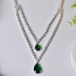Emerald Elegance Necklace and Earring Set