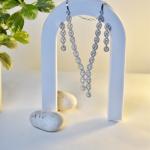 Radiant Circles Silver Necklace Set