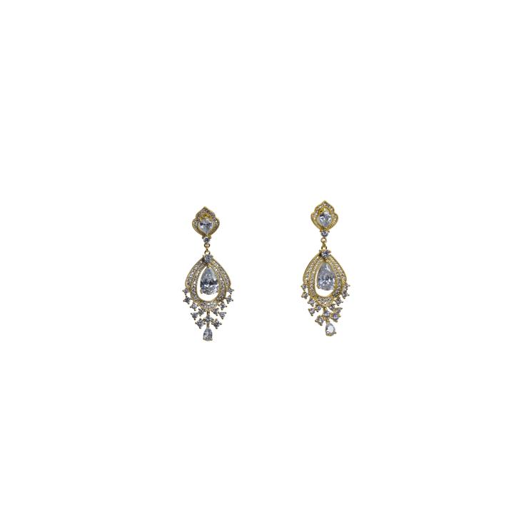 Regal Teardrop Diamond Earrings