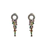 Multi-Colored Crystal Drop Earrings
