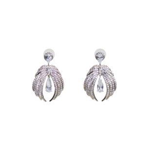 Angelic Diamond Wing Drop Earrings