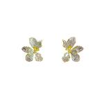 Sparkling Butterfly Crystal Stud Earrings