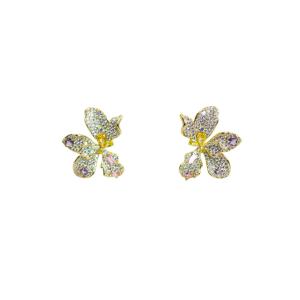 Sparkling Butterfly Crystal Stud Earrings
