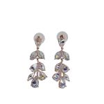 Sparkling Rose Gold Crystal Vine Earrings