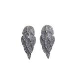 Elegant Leaf-Shaped Diamond Earrings