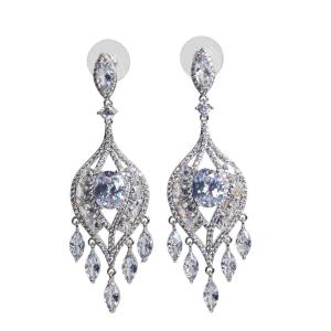 Dazzling Chandelier Diamond Drop Earrings
