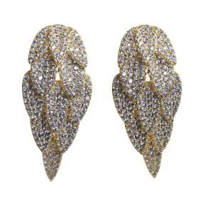 Luxury Leaf-Shaped Diamond Earrings