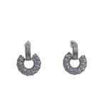Elegant Circular Diamond Hoop Earrings